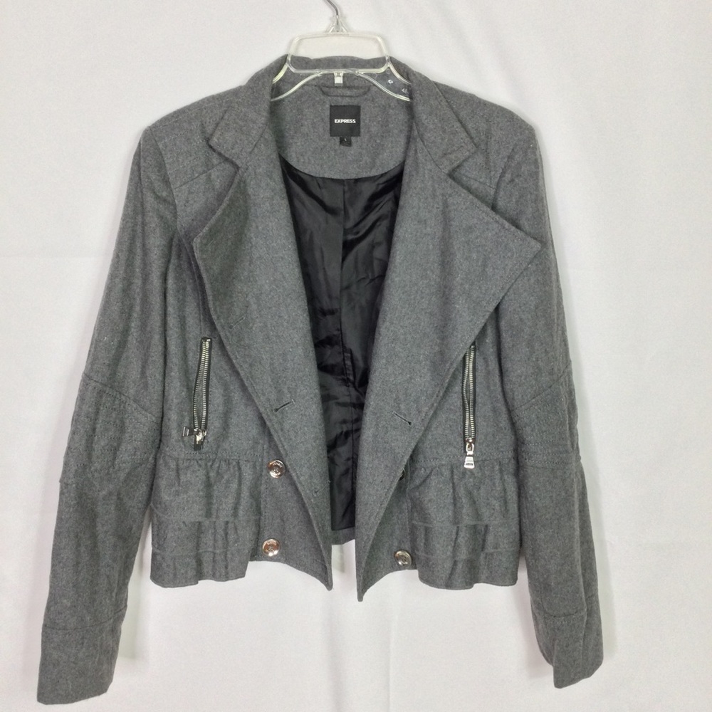 Gray Motorcycle style jacket